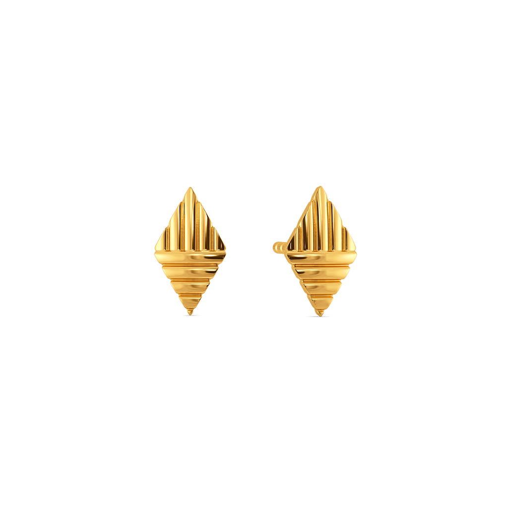 Make a Striped Statement Gold Earrings