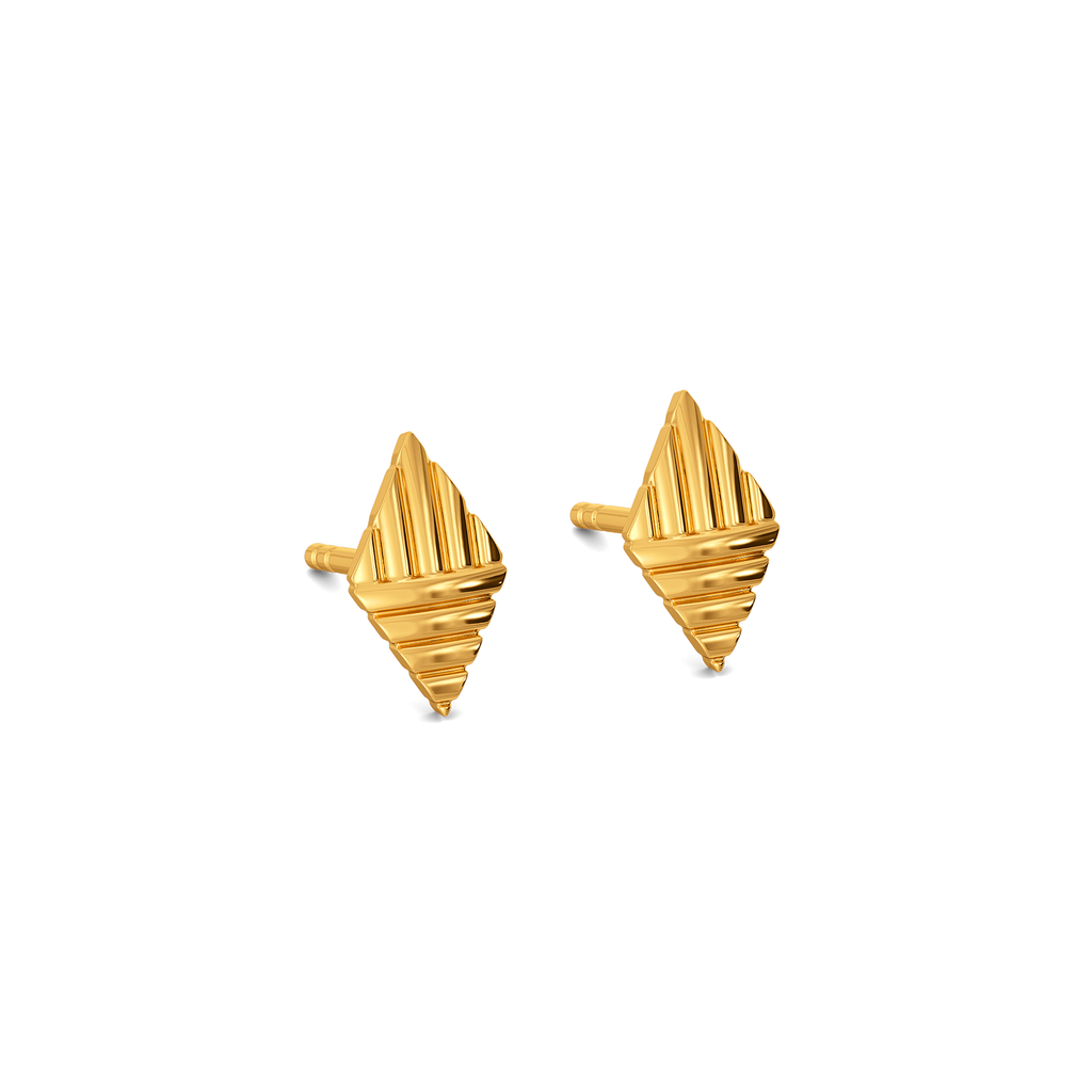 Make a Striped Statement Gold Earrings