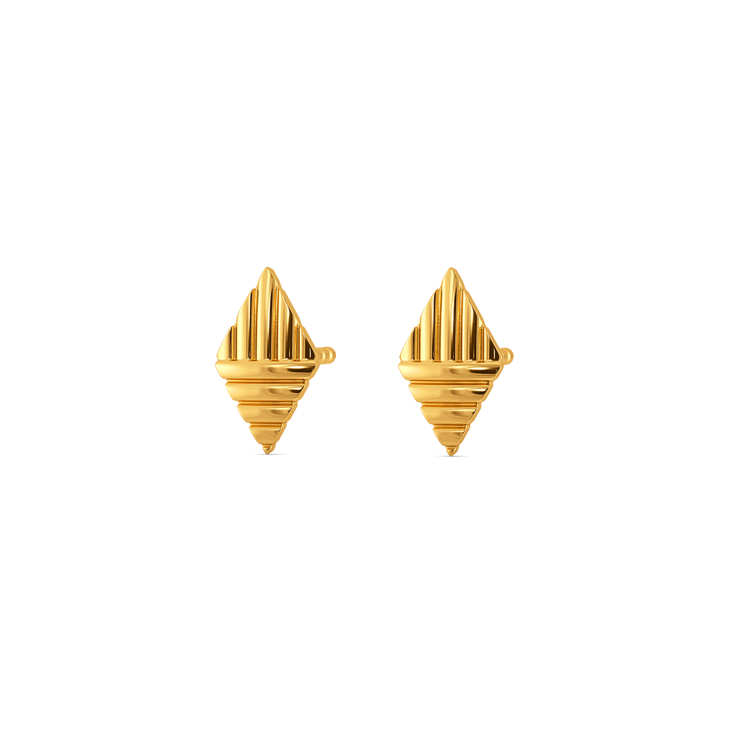 Make a Striped Statement Gold Earrings