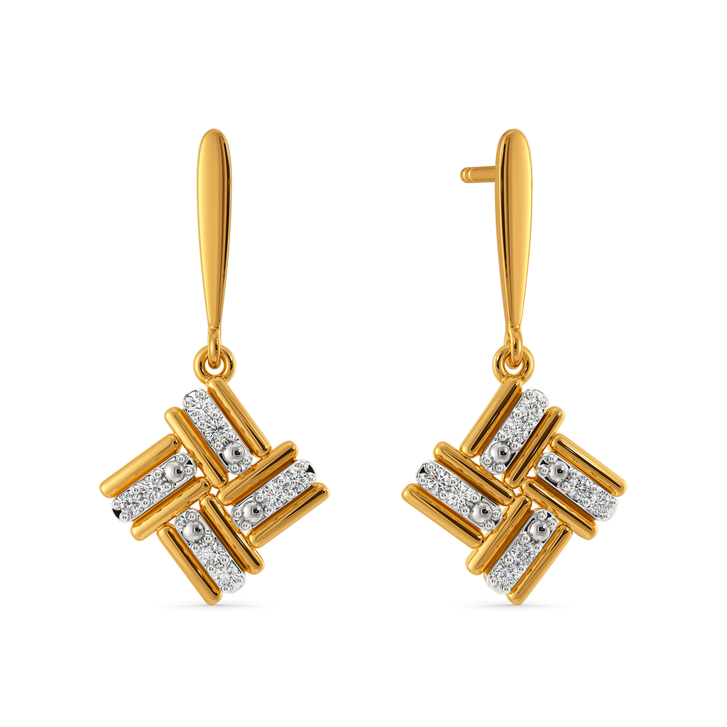 Matching the Stripes Diamond Earrings