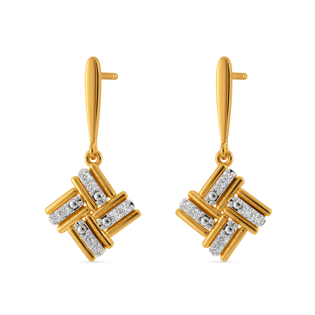 Matching the Stripes Diamond Earrings