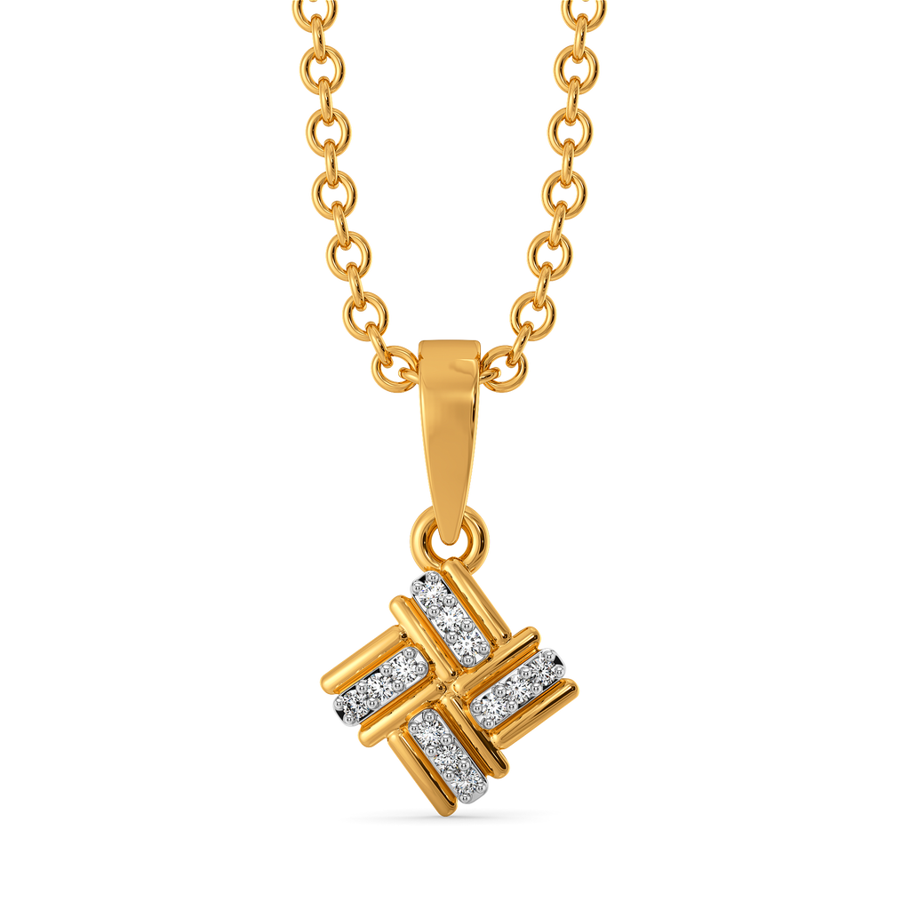 Matching the Stripes Diamond Pendants