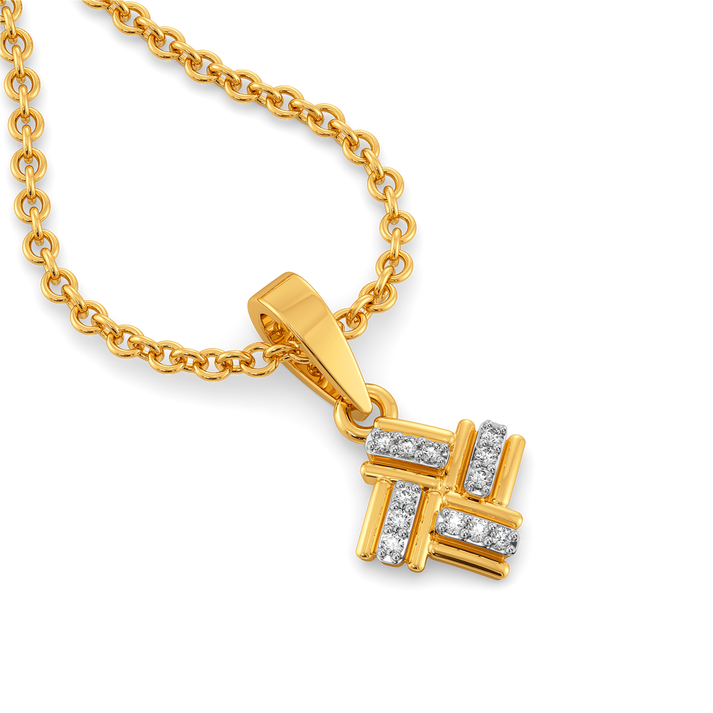 Matching the Stripes Diamond Pendants