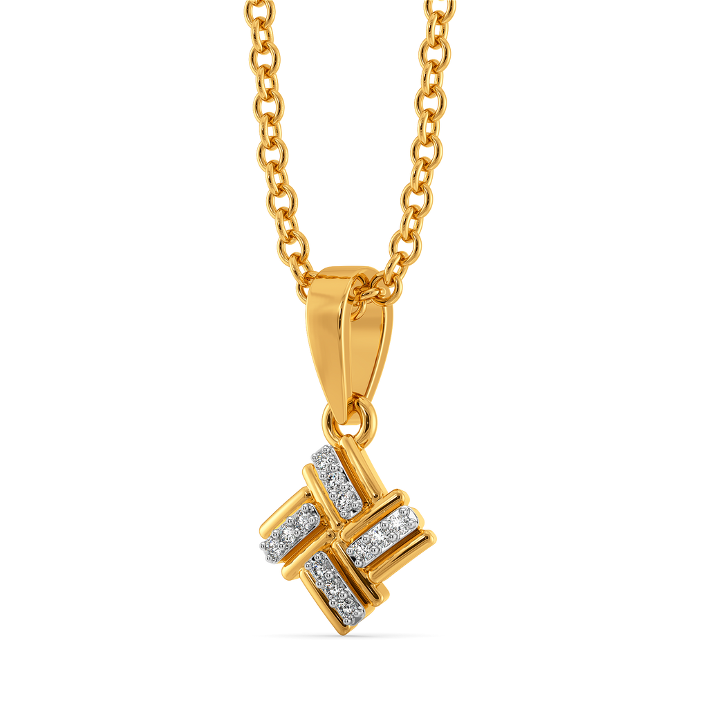Matching the Stripes Diamond Pendants