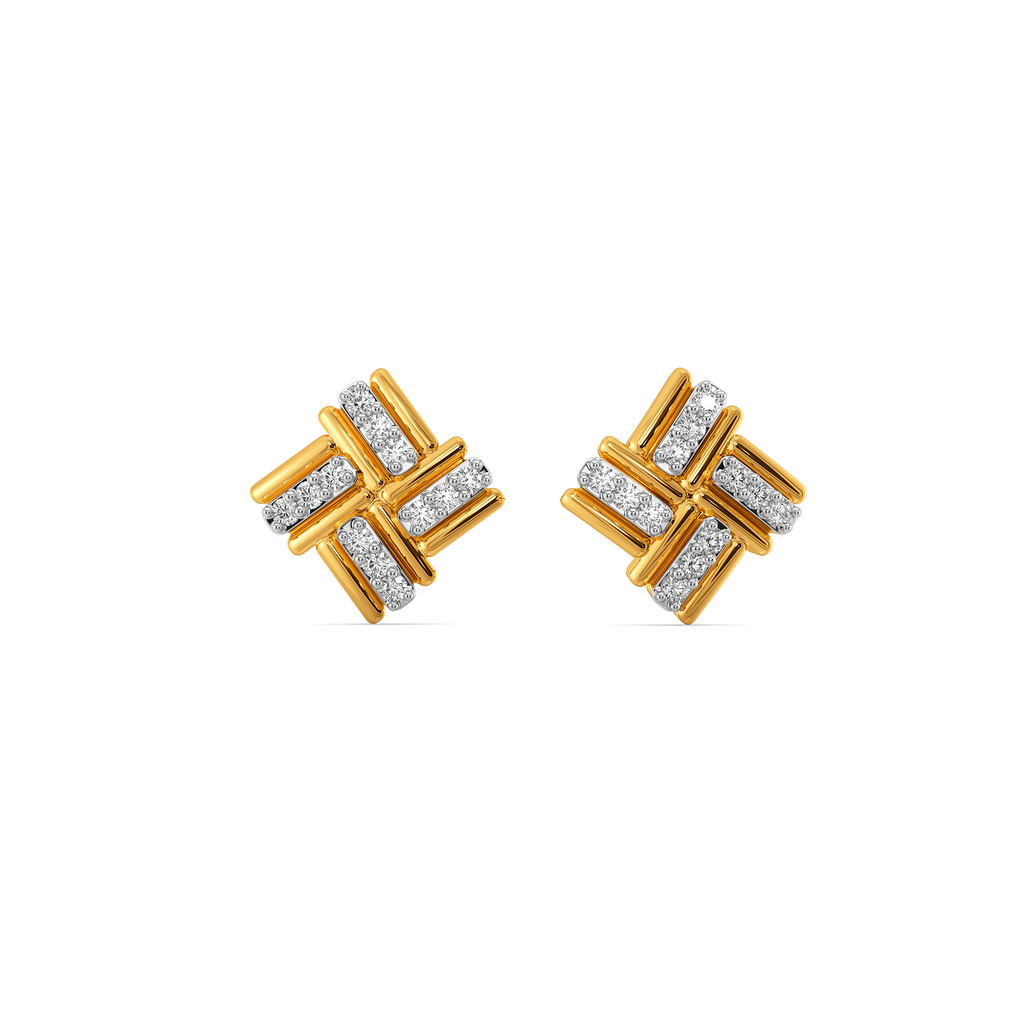 Matching the Stripes Diamond Earrings