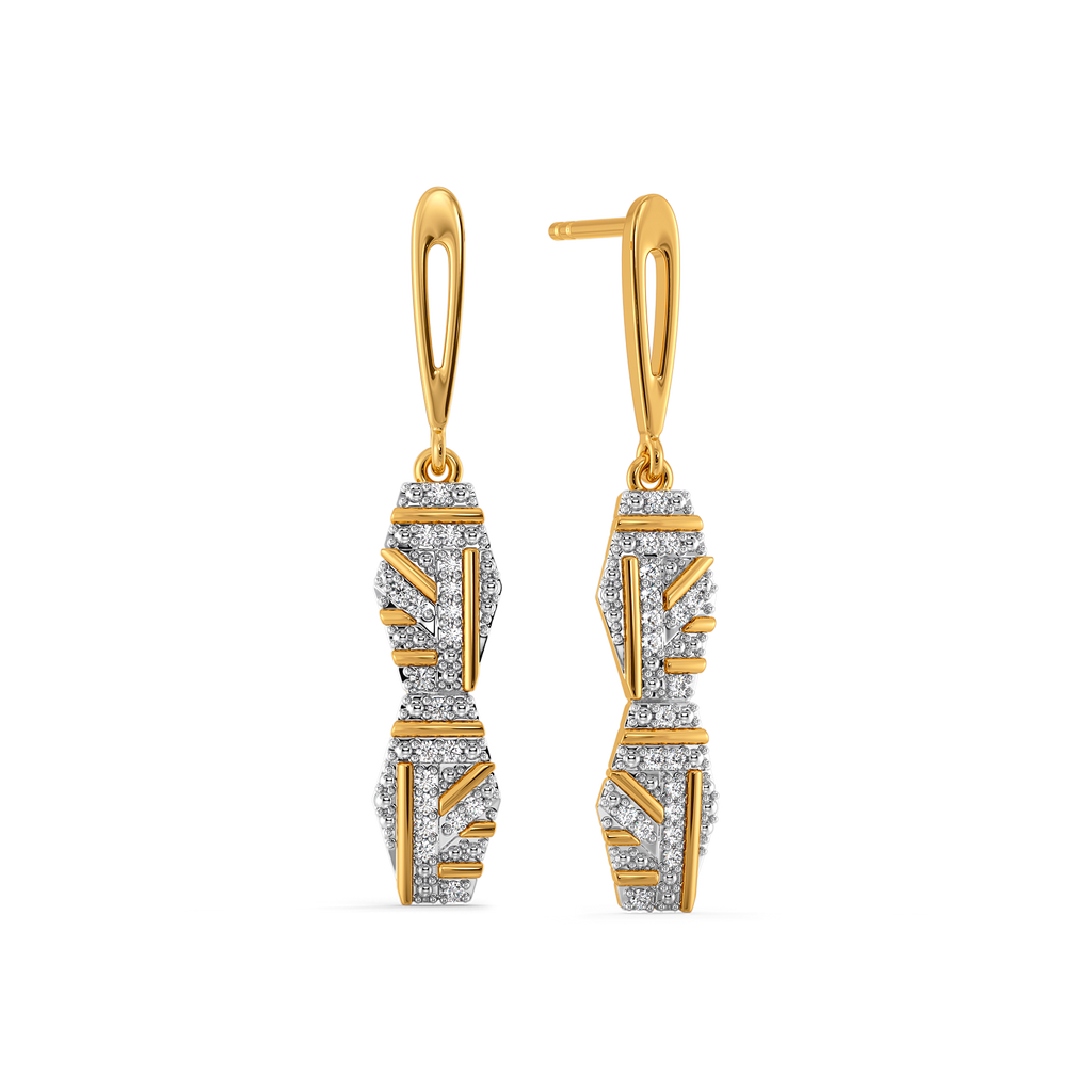 Do Not Overthink Stripes Diamond Earrings