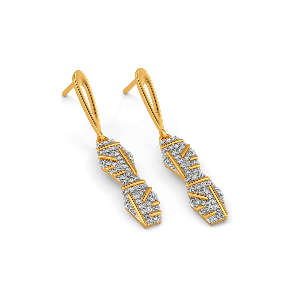 Do Not Overthink Stripes Diamond Earrings