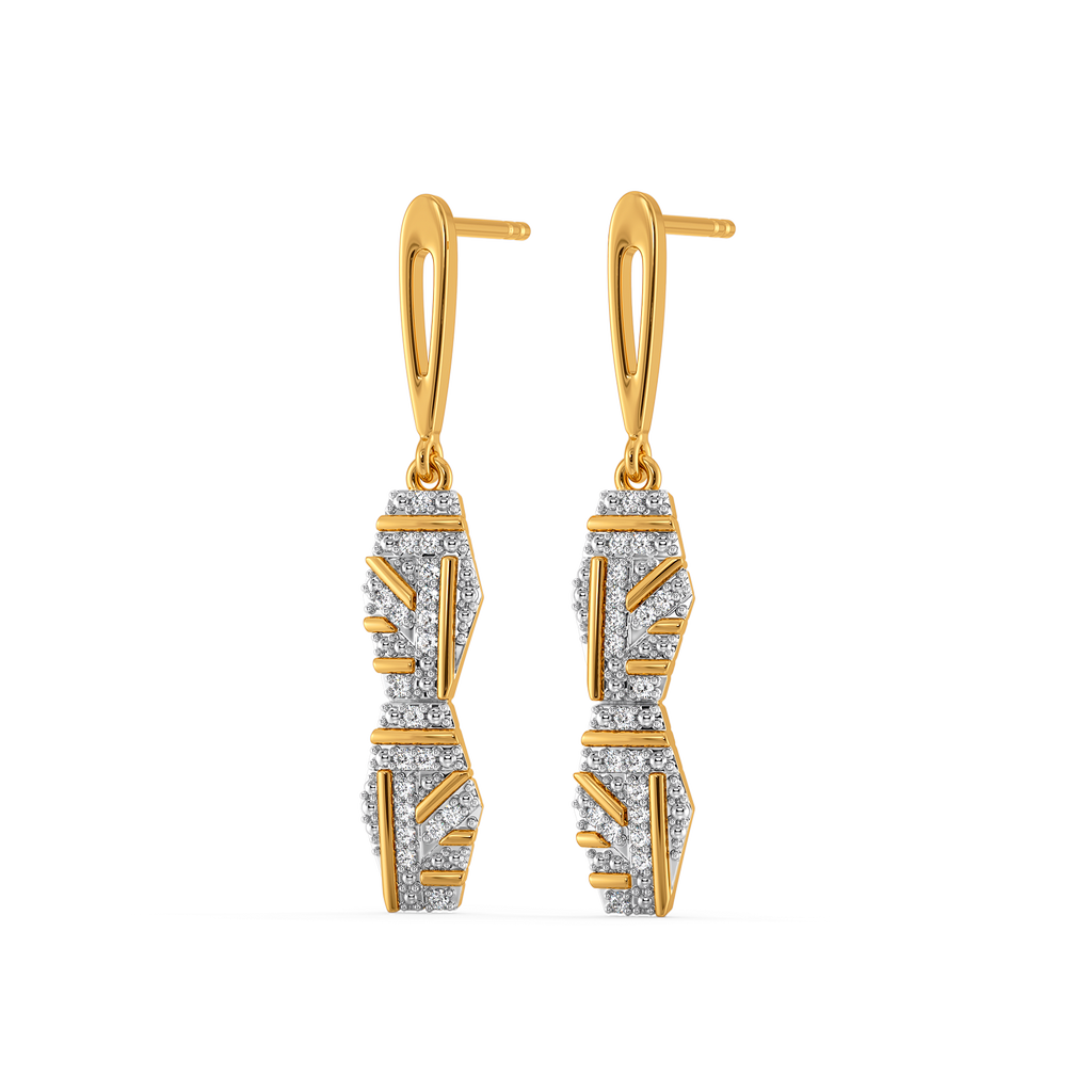 Do Not Overthink Stripes Diamond Earrings