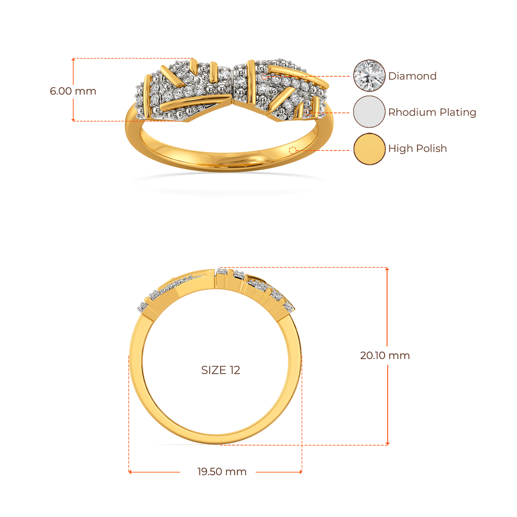 Do Not Overthink Stripes Diamond Rings image