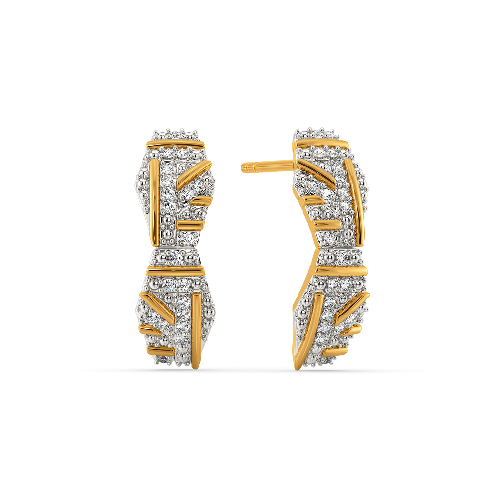 Do Not Overthink Stripes Diamond Earrings