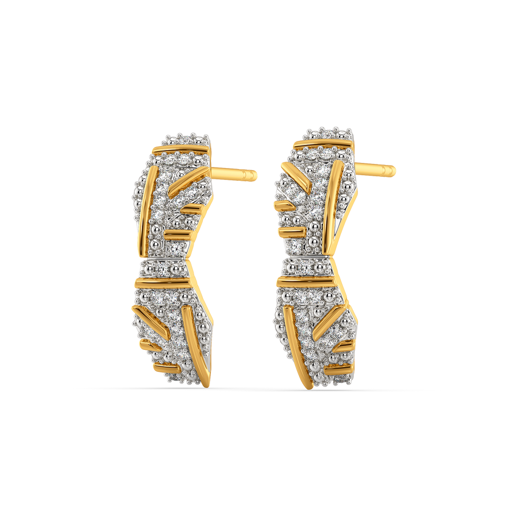 Do Not Overthink Stripes Diamond Earrings
