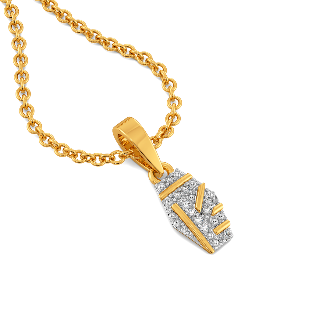 Do Not Overthink Stripes Diamond Pendants