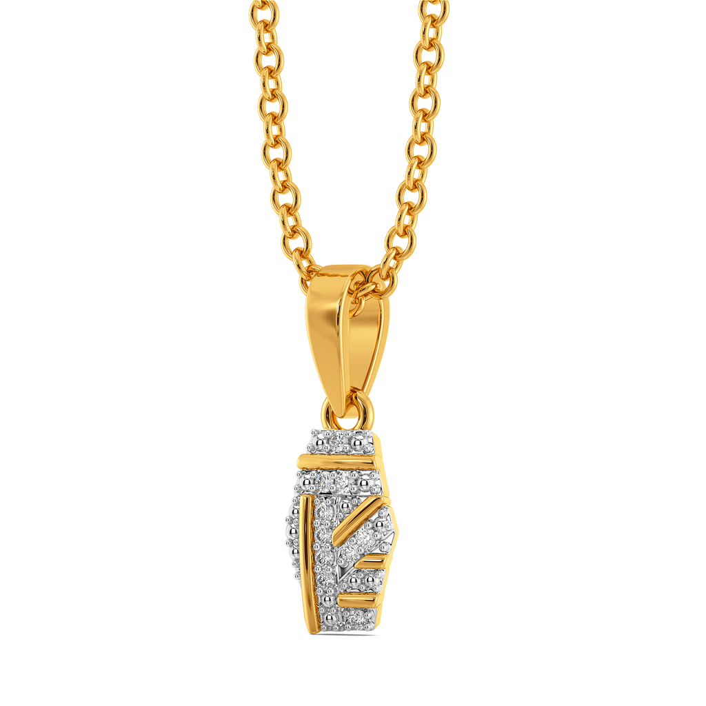 Do Not Overthink Stripes Diamond Pendants