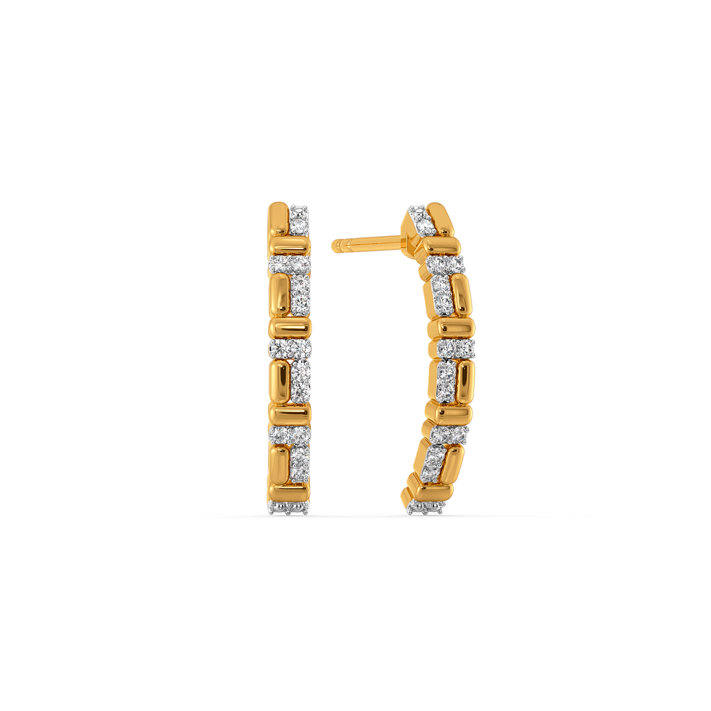Winter Stripes Diamond Earrings