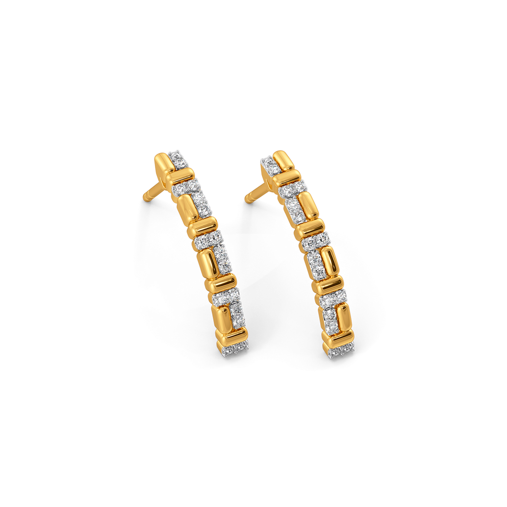 Winter Stripes Diamond Earrings