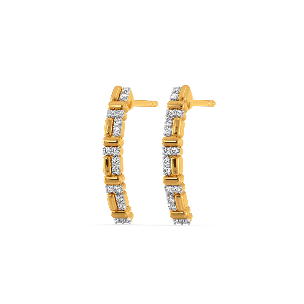 Winter Stripes Diamond Earrings