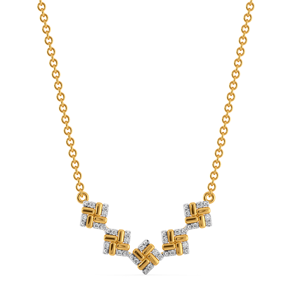 Winter Stripes Diamond Necklaces