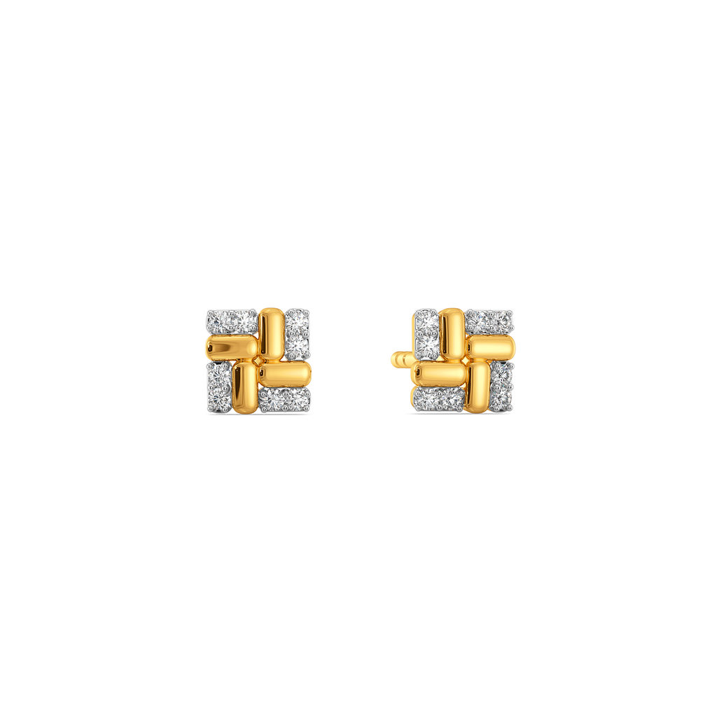 Winter Stripes Diamond Earrings