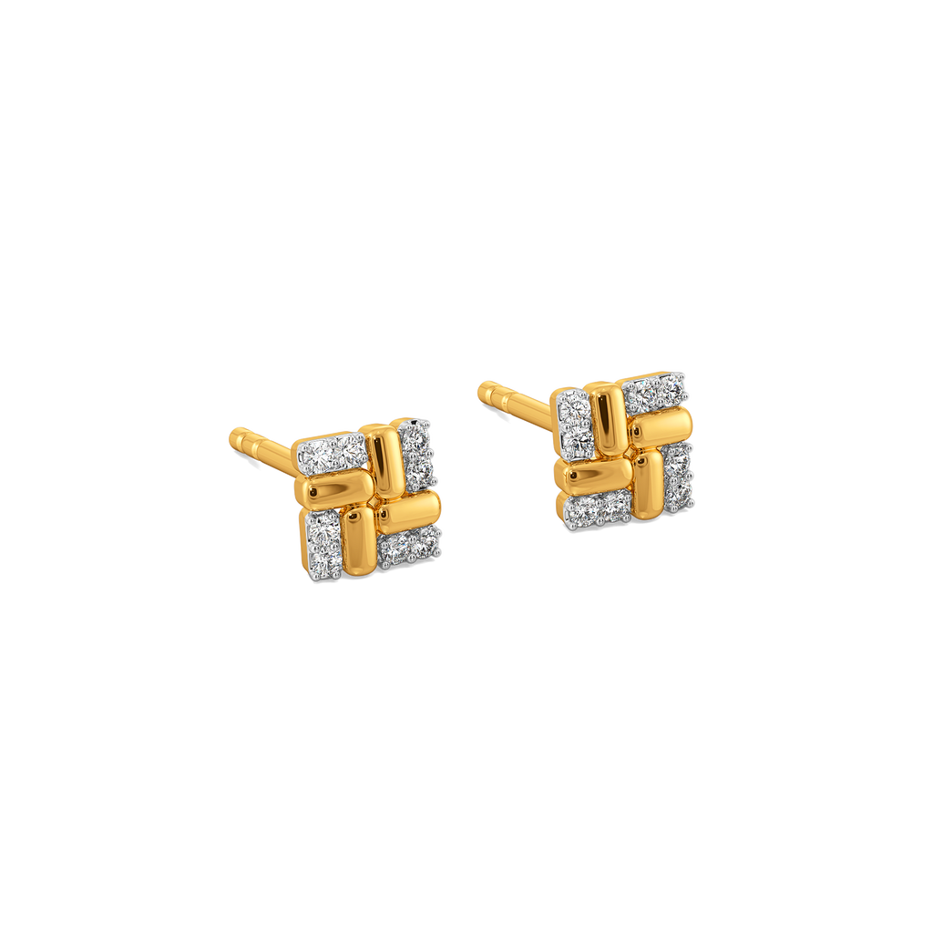 Winter Stripes Diamond Earrings
