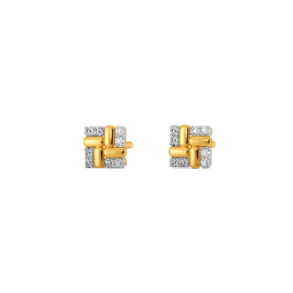 Winter Stripes Diamond Earrings
