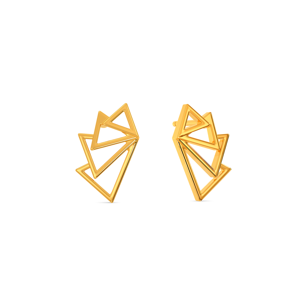 Sheer Layers Gold Earrings