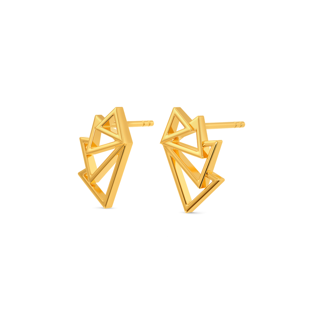 Sheer Layers Gold Earrings