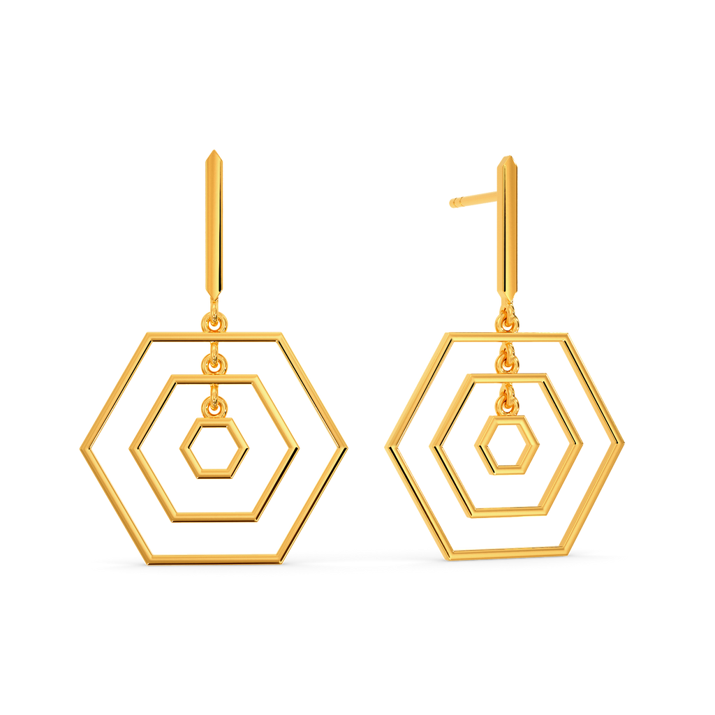 Layered Craze Gold Earrings