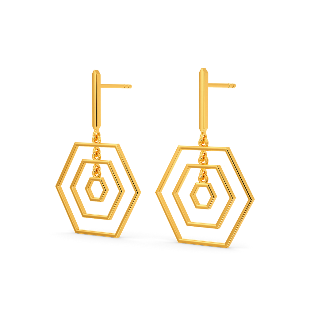 Layered Craze Gold Earrings