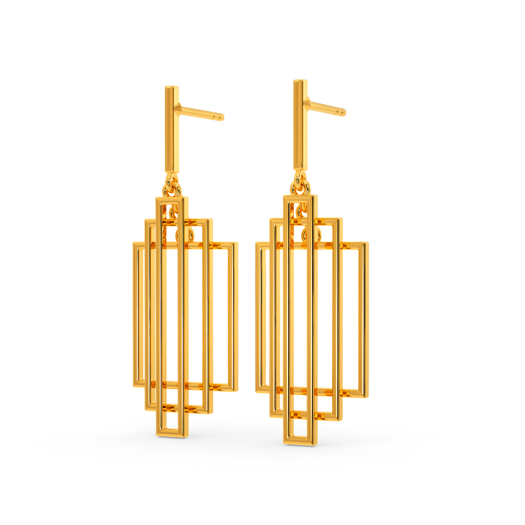 Layers of Quirk Gold Earrings