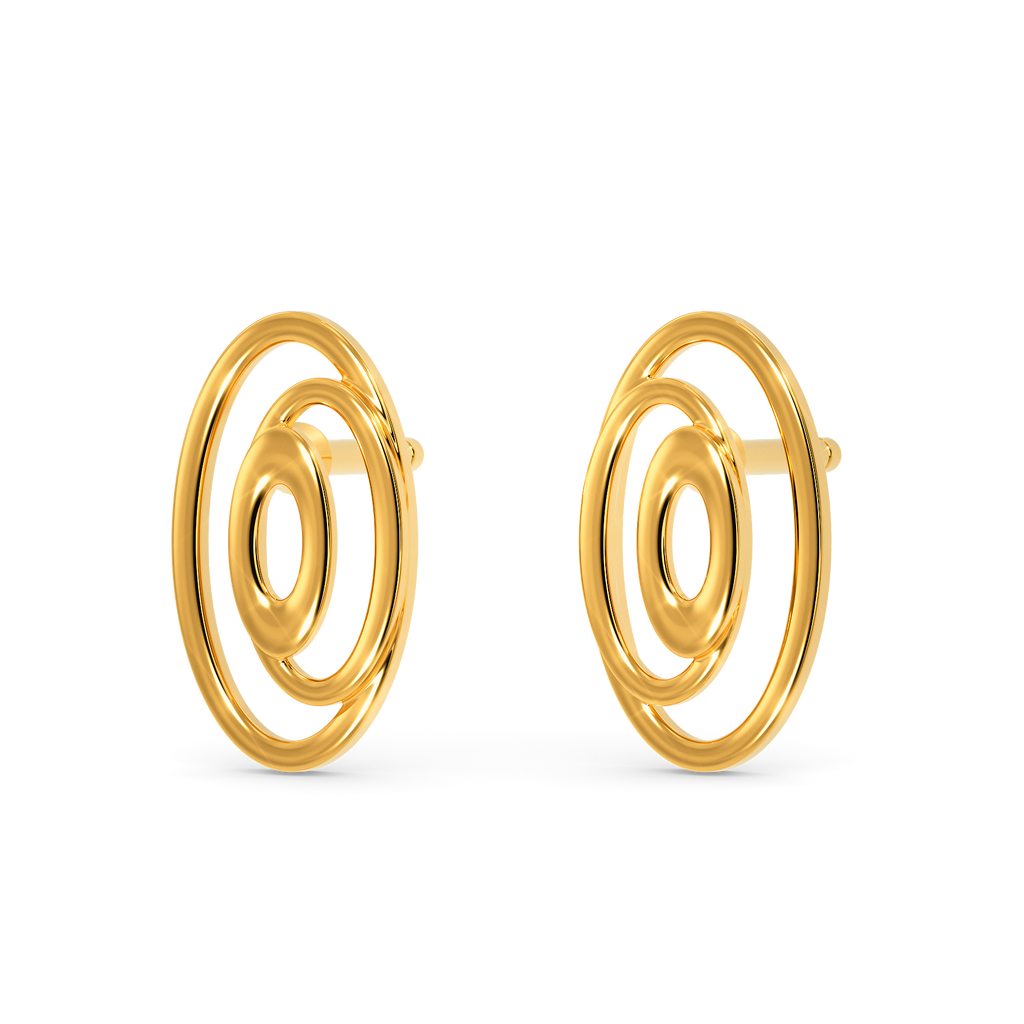 Tiered Treasures Gold Earrings