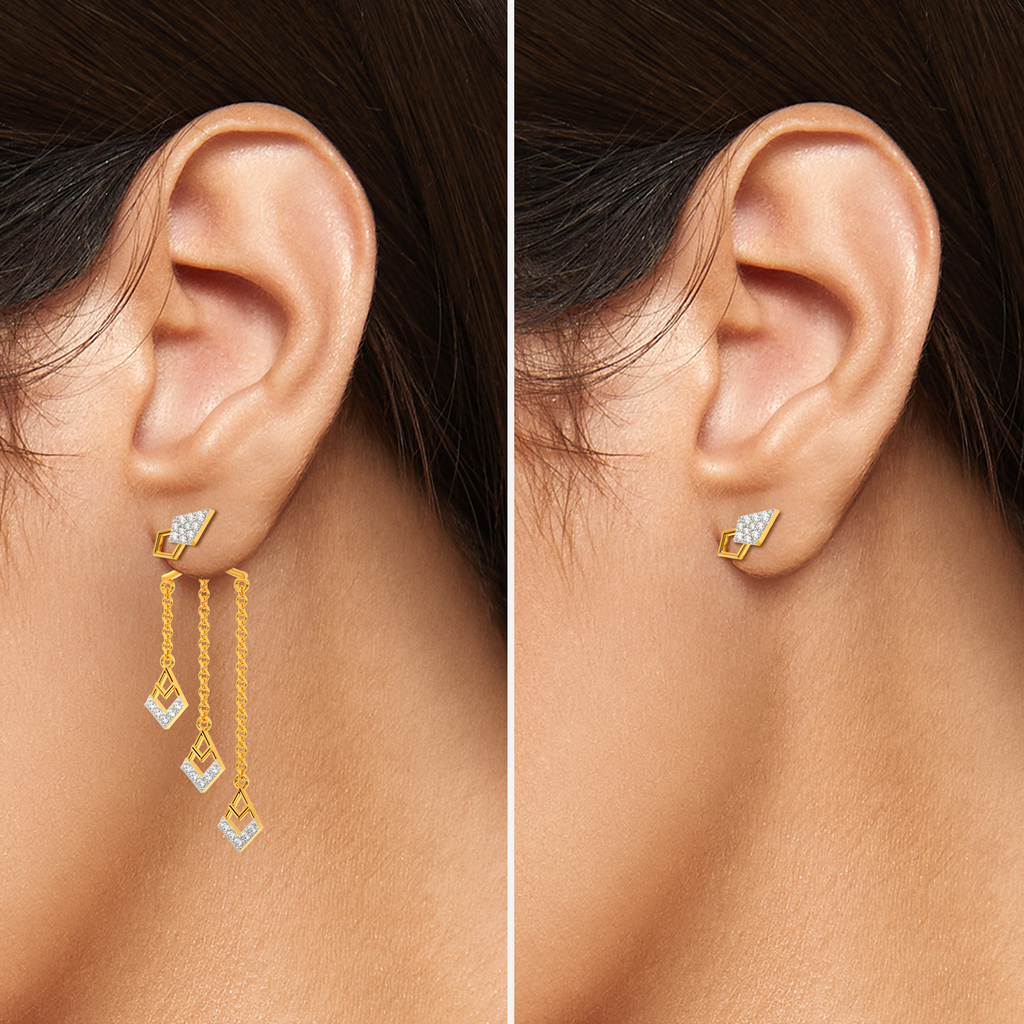 Layers In Play Diamond Earrings