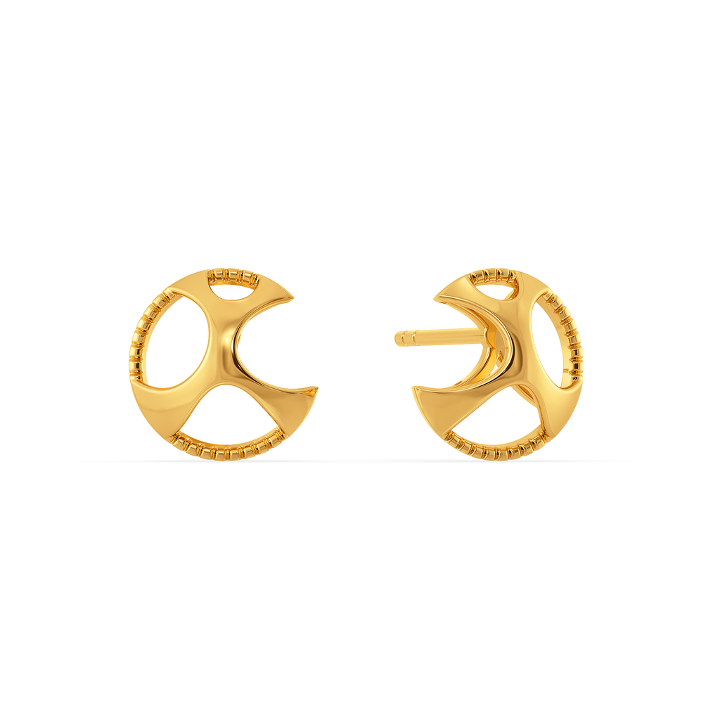 Cutouts Power Gold Earrings