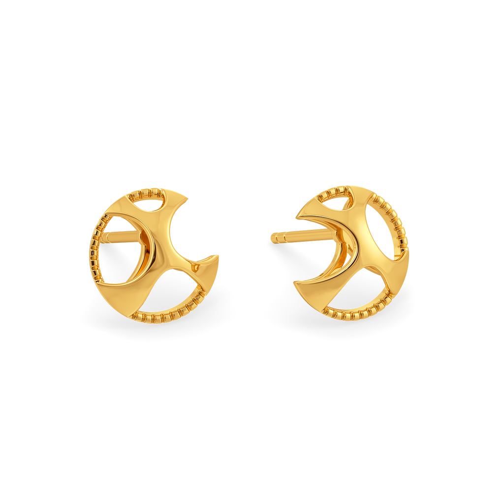 Cutouts Power Gold Earrings