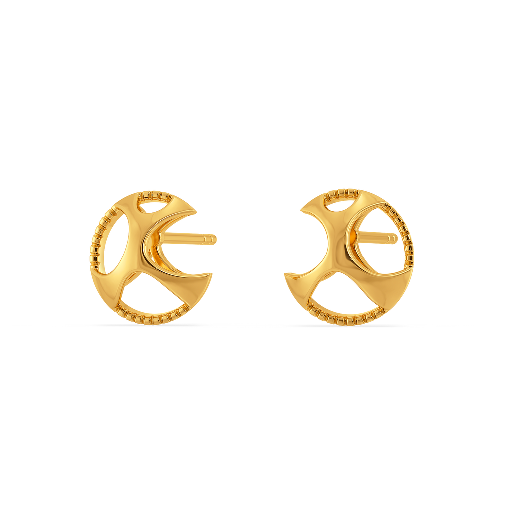 Cutouts Power Gold Earrings