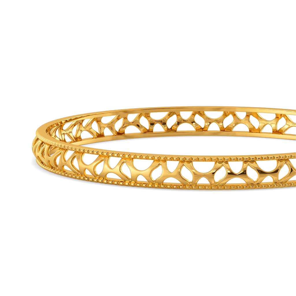 Cutouts Power Gold Bangles