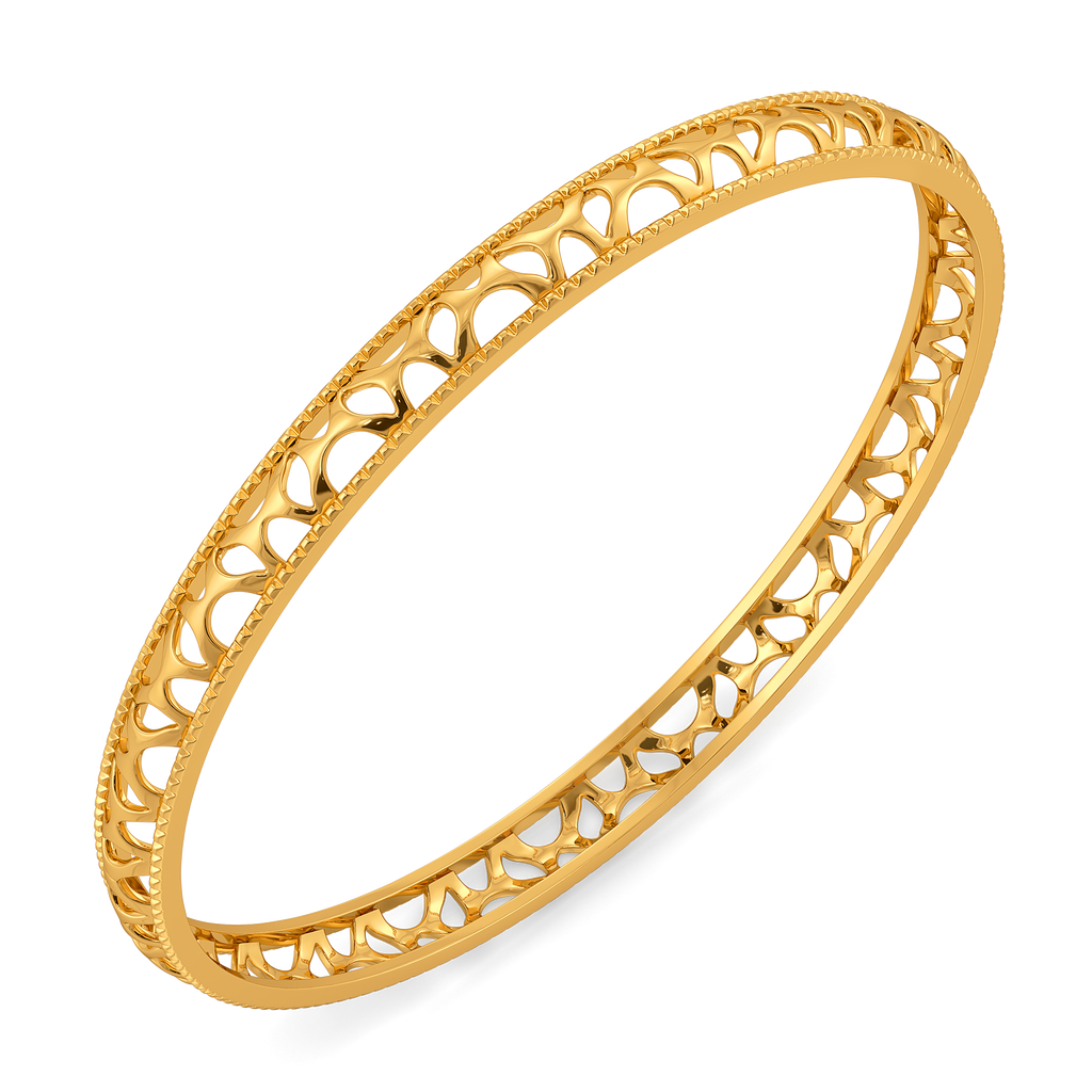 Cutouts Power Gold Bangles