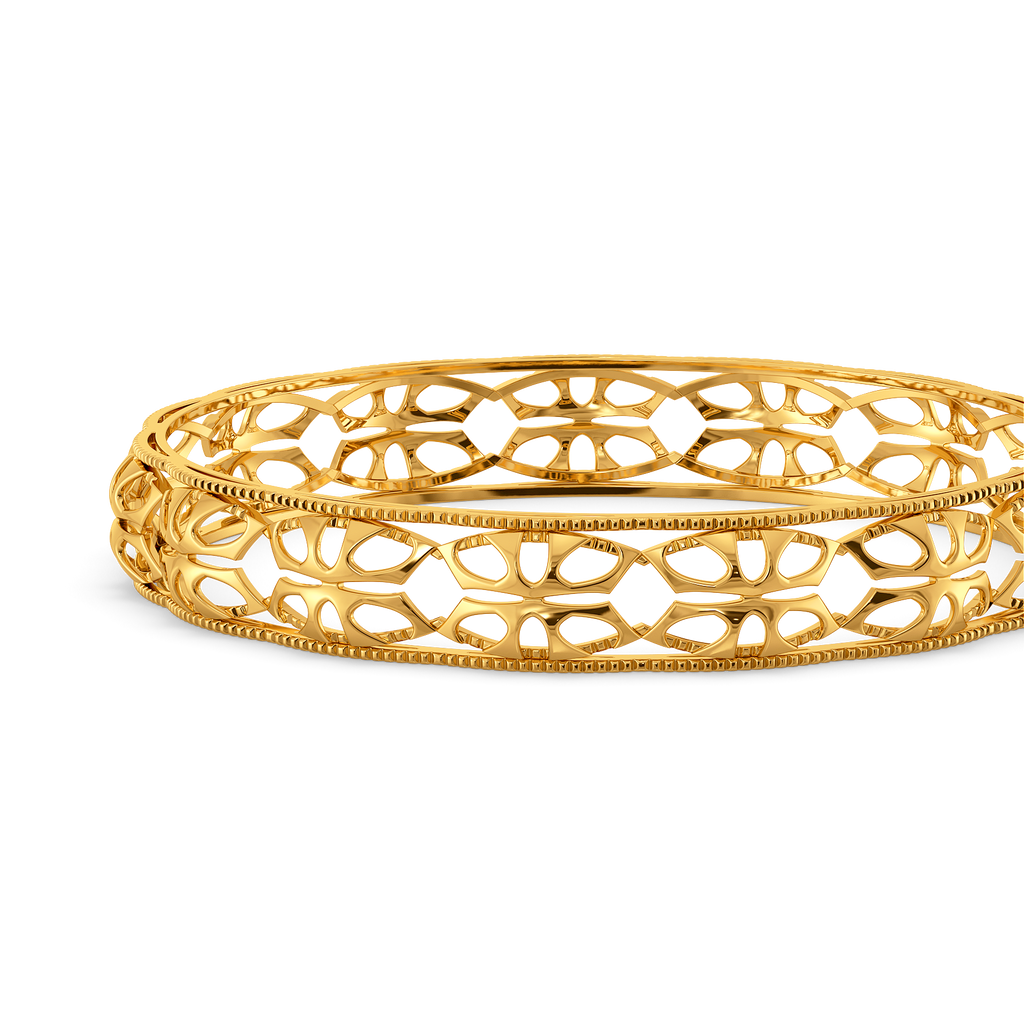 Caught in Cutouts Gold Bangles