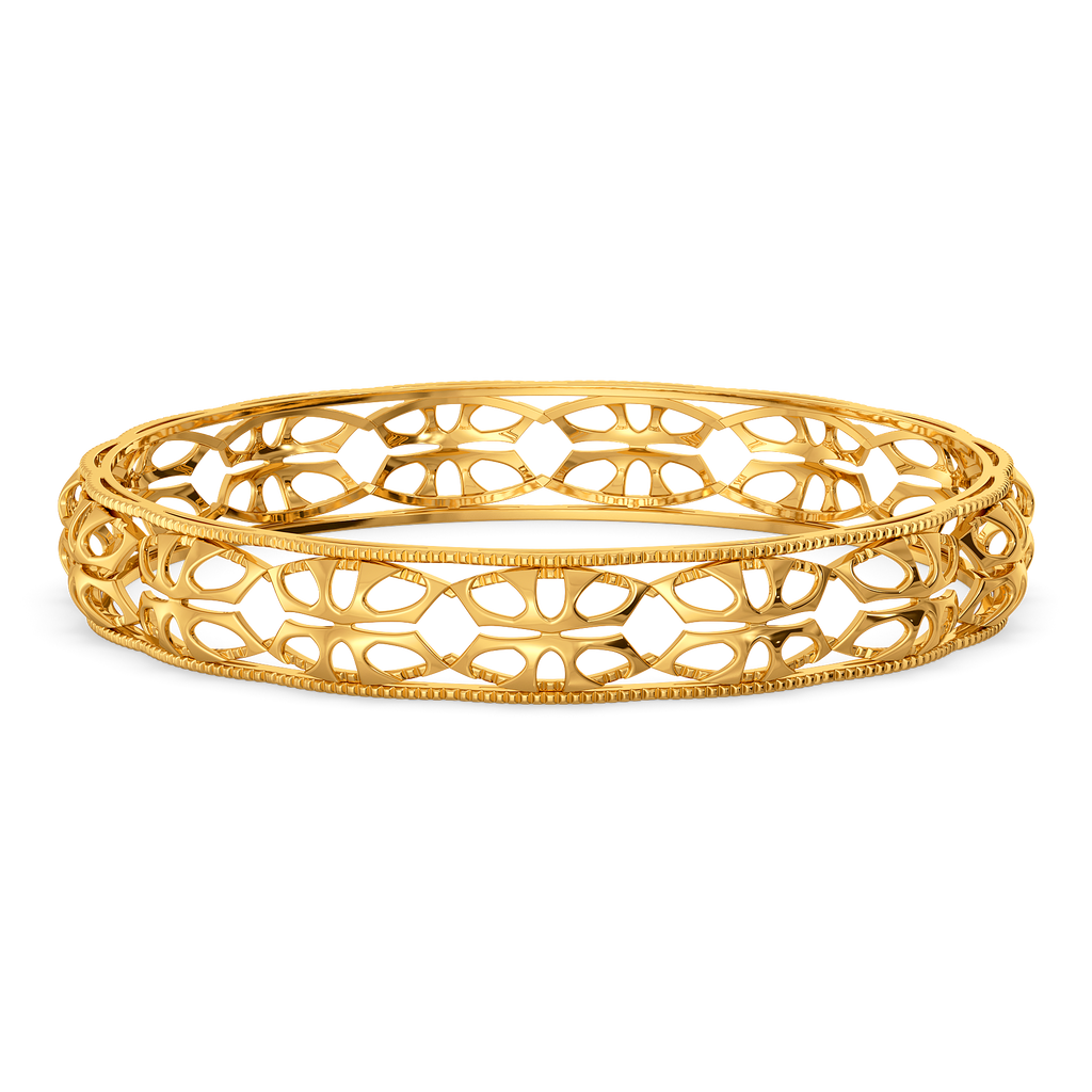 Caught in Cutouts Gold Bangles