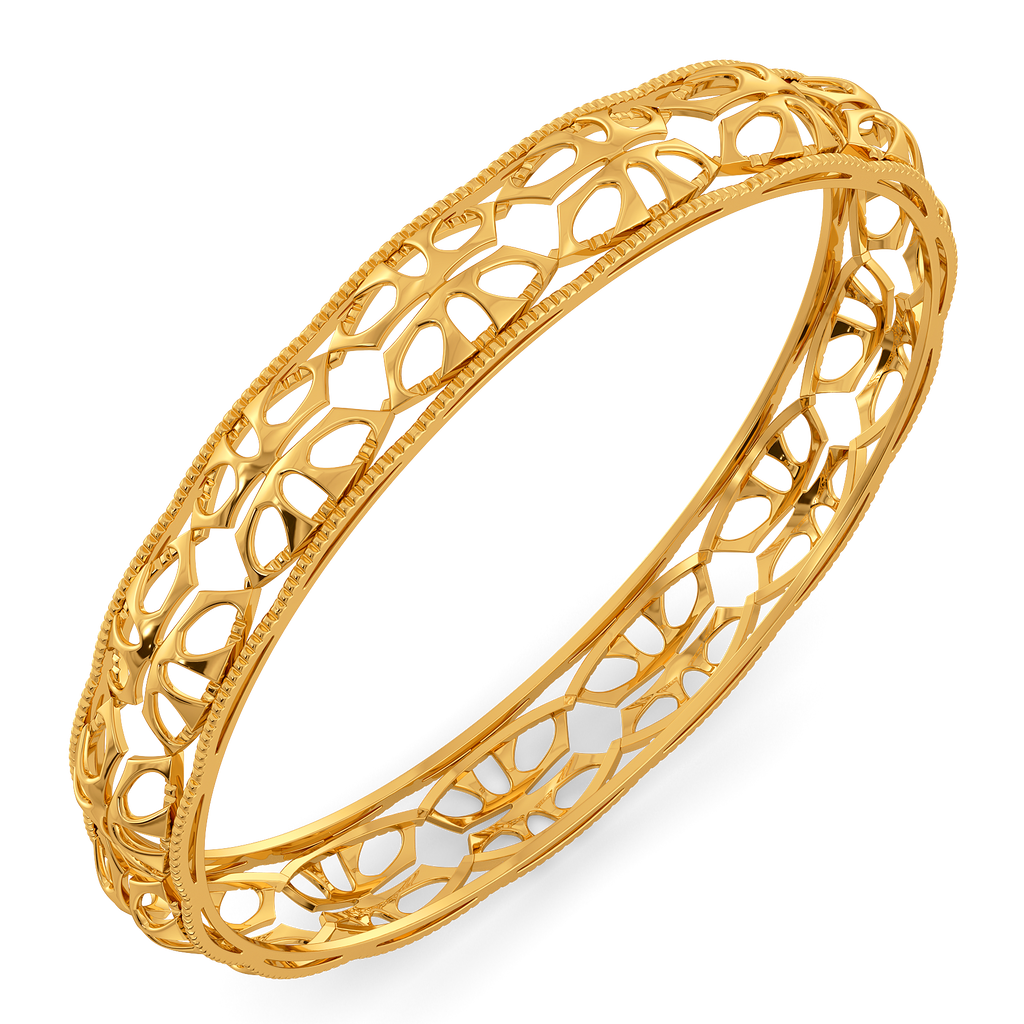 Caught in Cutouts Gold Bangles