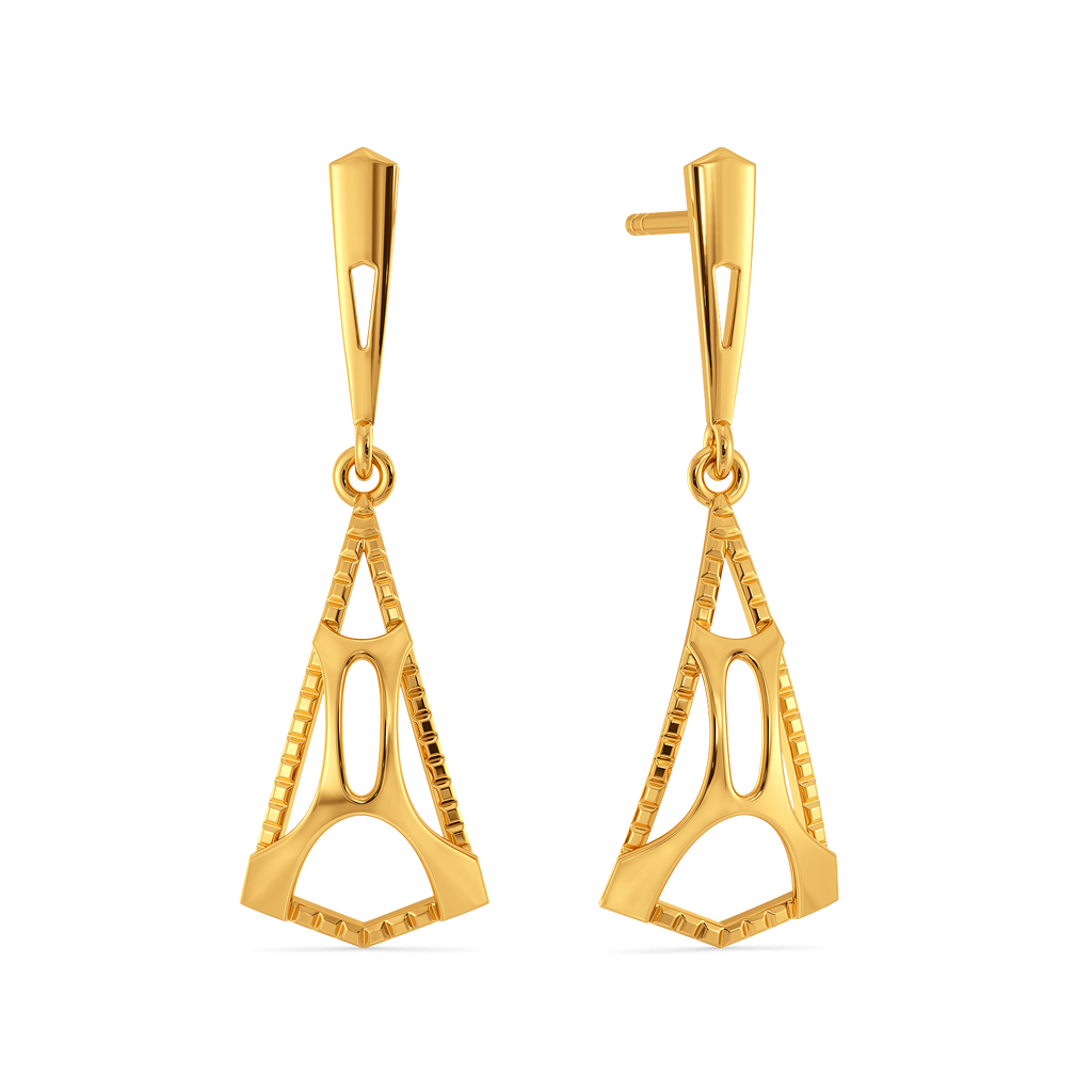 Cutout Trendy Gold Earrings