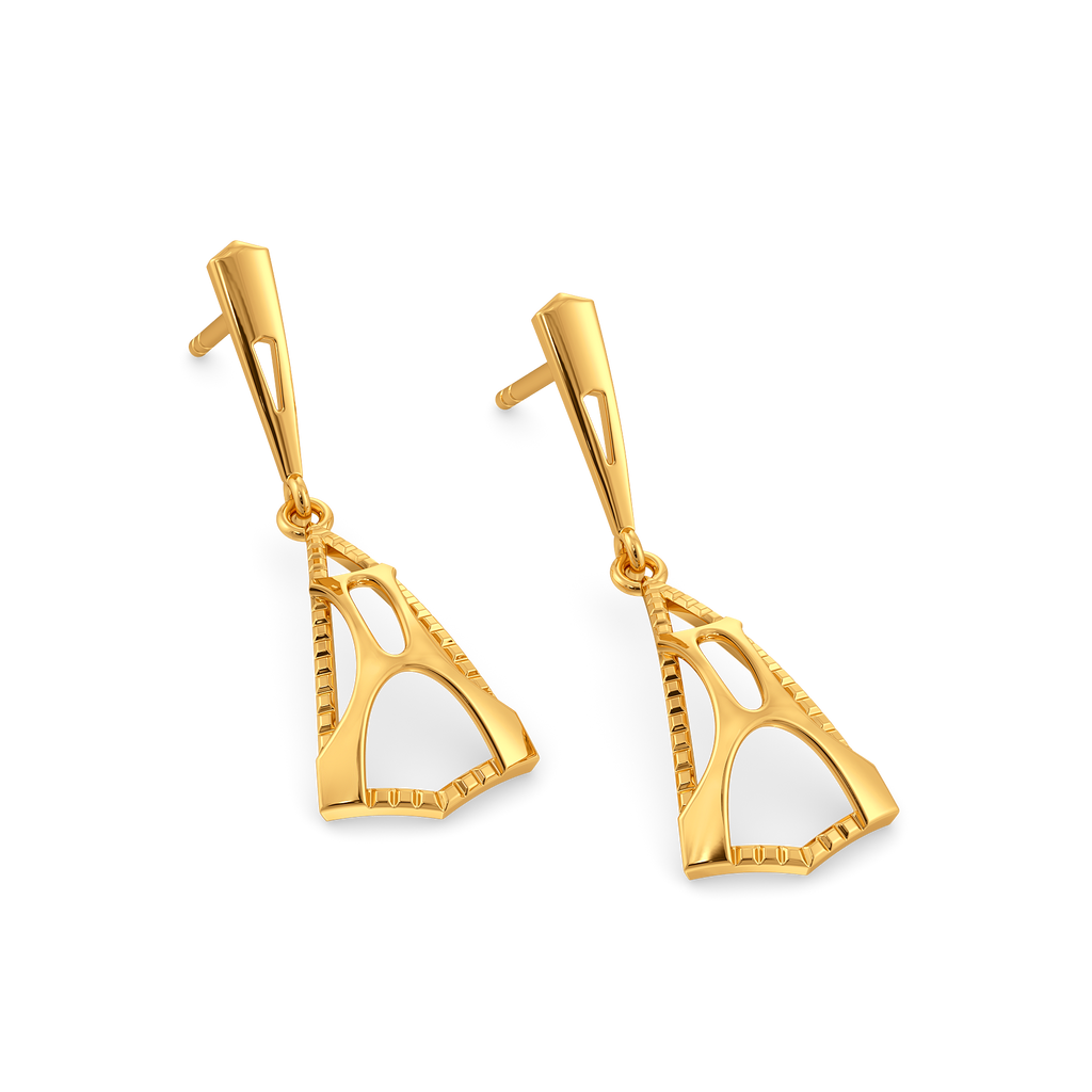 Cutout Trendy Gold Earrings