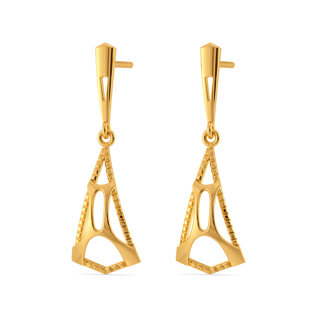 Cutout Trendy Gold Earrings