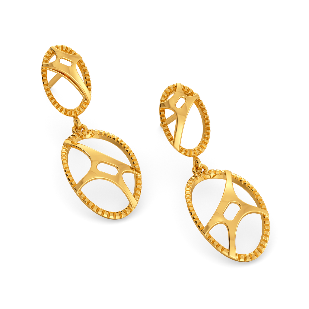 Vow Cutout Gold Earrings