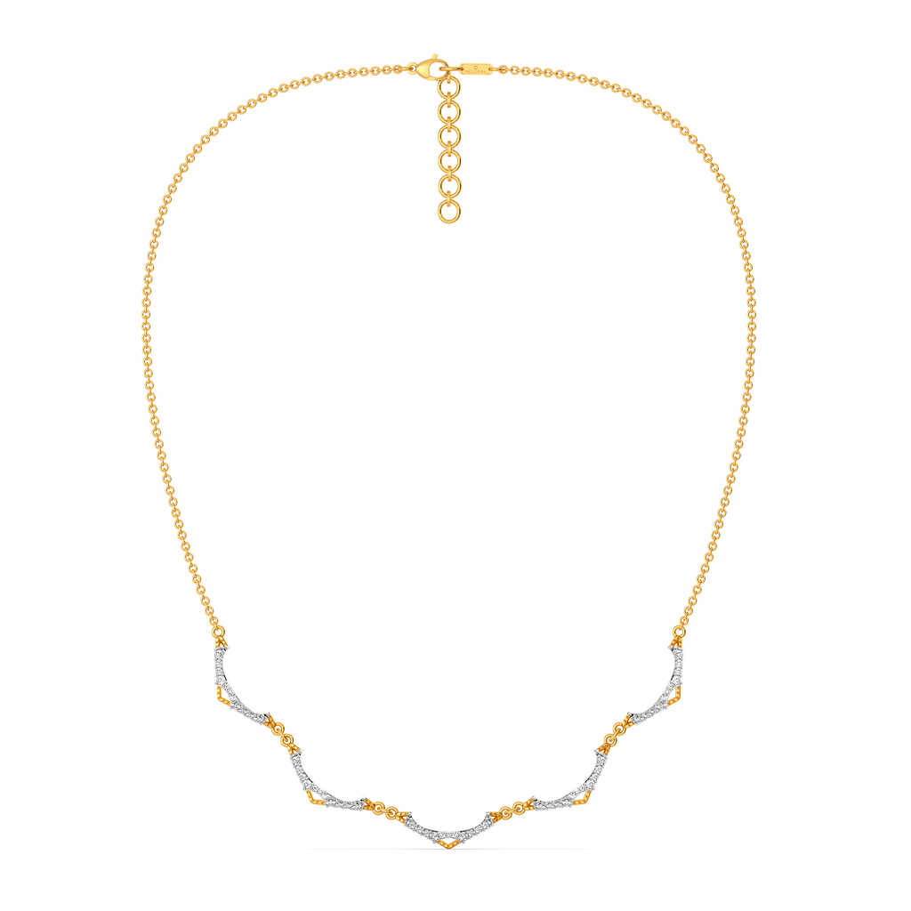 Modern Trendy Cutout Diamond Necklaces