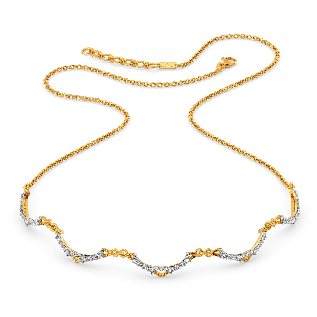 Modern Trendy Cutout Diamond Necklaces