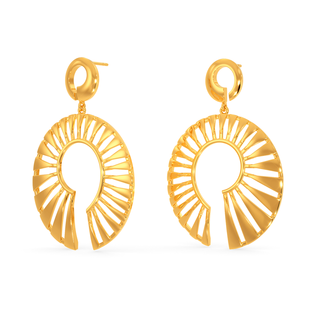 Summer Swirl Gold Earrings