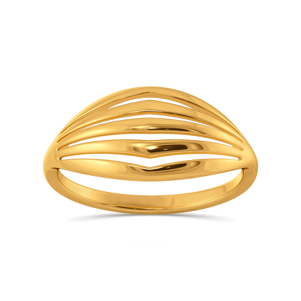 Plentiful Pleats Gold Rings