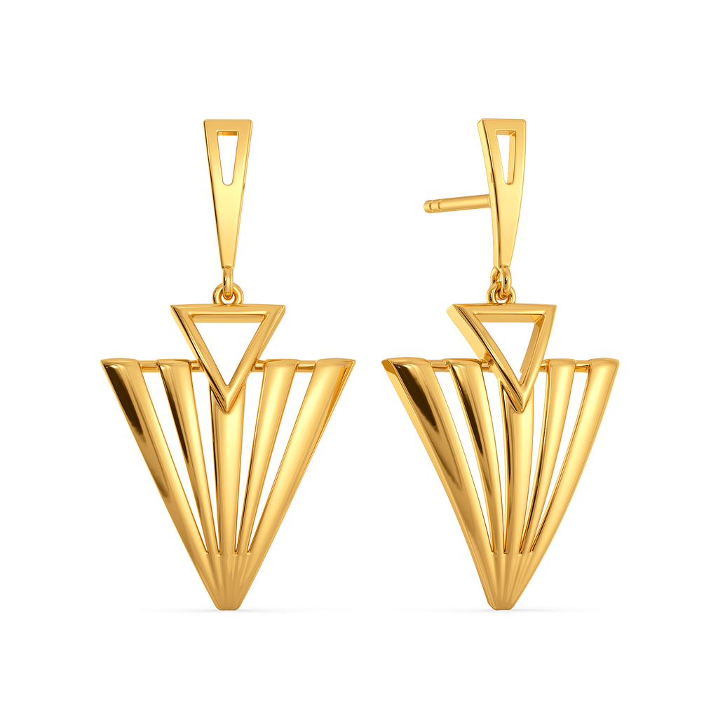 Wear the Pleats Gold Earrings