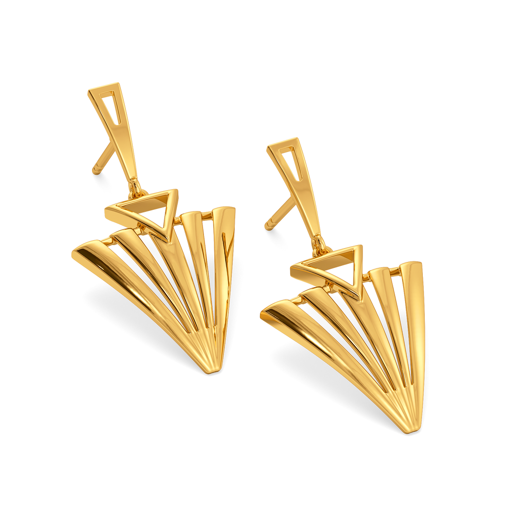 Wear the Pleats Gold Earrings