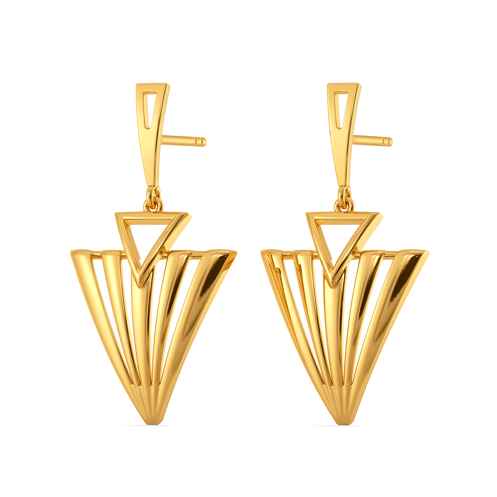 Wear the Pleats Gold Earrings